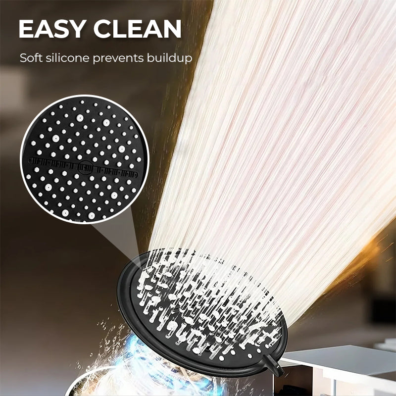 🚿 High-Pressure Adjustable Rainfall Shower Head – 360° Tilt 💧